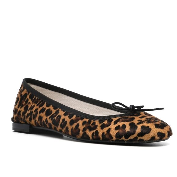 Repetto Cendrillon Ballet Flats in Leopard Print Calf Hair NIB 38